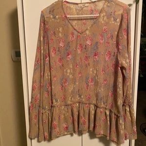 Boho flowy floral top